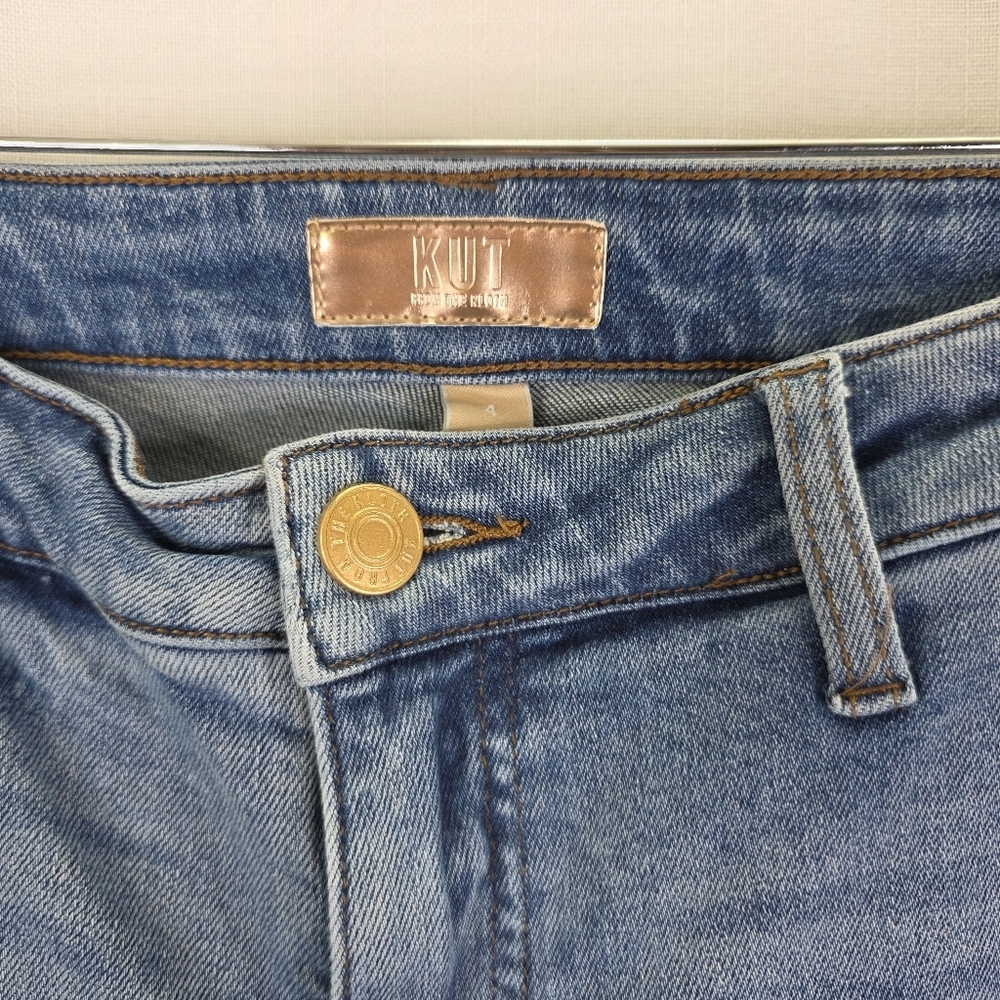 KUT FROM THE KLOTH Women's Kelsey  Ankle Flare Denim Jeans Mid Rise Size 4 - Picture 7 of 12